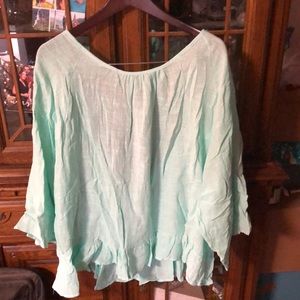 Never worn size 2x light teal blouse